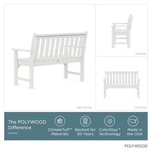 POLYWOOD GNB48WH Vineyard 48" Bench, White