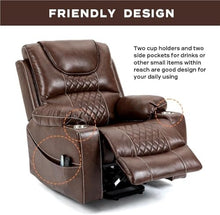 KTYUERGHK Oversized Power Lift Recliner Chair for Elderly with Cup Holder