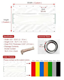 Outdoor Tarps with Windows, Metal Grommets, Waterproof Panels