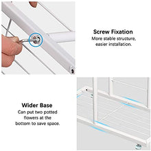 BSNANCA 7 Tier Metal Plant Stand Holder with 8 Flower Pot Shelves Indoor Outdoor Plant Stand Organizer for Balcony Garden Display Rack (White 17x9x49.6 in)