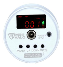 Rockville 8 Pack MINI Halo White Rechargeable DJ Wash Lights, RGBWA+UV