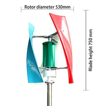 600W Turbine Generator Kit, Portable Vertical Helix Wind Power, Turbine Generator Kit With Charge Controller for Marine RV Home,24V