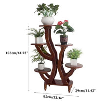 MIIKHI Plant standIndoor Tiered Plant Stand, Tall Wooden Flower Pot Stand for Multiple Plants