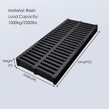 Drain Grate Drainage Cover Removable Sewer Drainage Grate, Outdoor Resin Drain Filter Trench Channel Grate, Rectangle Resin Drain Strainers Grid