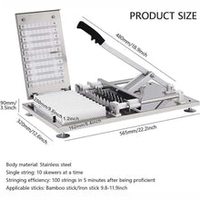 EliteBloom Meat Skewer Maker, Stainless Steel Kebab Skewer Making Box, 10 Hole Kebab Machine Meat Skewer Tool for Making Vegetable Kebab Skewers,