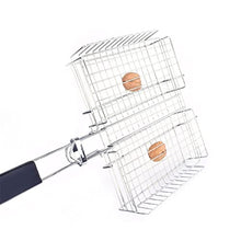 OEKFVCHVZ BBQ Grilling Tray Basket Stainless Steel Heat Resistant Grill with Detachable Handle Easy to Clean