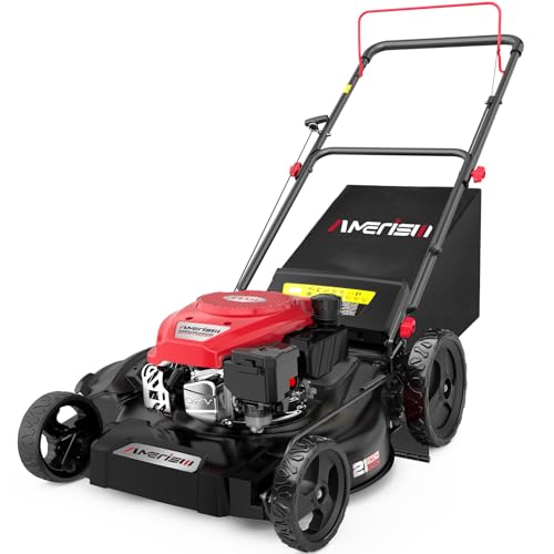 AMERISUN Gas Lawn Mower, 21" with 144cc 4-Cycle OHV Engine 3-in-1 Walk-Behind Push Lawn Mower (AV8621P1)