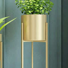 SIDUFHAOPKLL Gold Metal Plant Stand Living Room Indoor Brief Floor Iron Rack Flower Balcony Shelf Garden