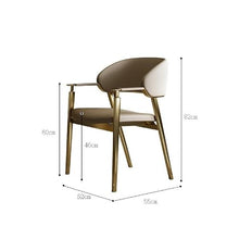eexbz Comfortable Desk Chair Dining Chair Italian Style Leisure Negotiation Chair Hotel Store Chair Leather Armrest Host Tea Chair Home Office Desk Chairs(A)