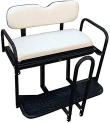 Performance Plus Carts EZGO TXT Golf Cart Rear Flip Back Seat Kit - Factory White