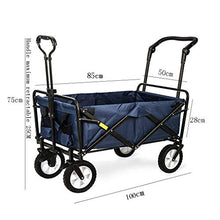 Garden Carts Garden Cart with 4 Wheels Heavy Duty Foldable Pull Wagon Beach Wagon Foldable Garden Trolley Folding Cart Wagon Truck Wheelbarrow