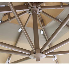 LOERSS Offset Hanging Umbrella,Double Top Deluxe Square Patio Umbrella,Heavy Duty Sun Umbrella,8.2FT Square Cantilever Patio Umbrella,Outdoor Cantilever Umbrella(3m/9.8ft,卡其色)