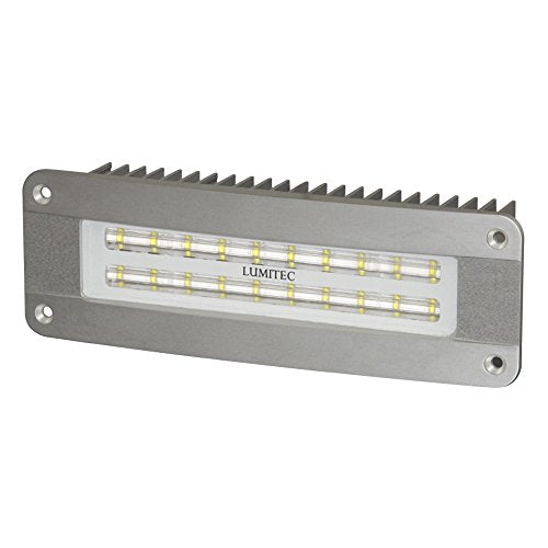 Lumitec Flush Mount Maxillume 2 Wide Flood Light Brushed White Dimming 101134
