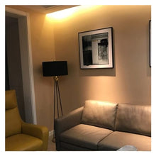GTEFSWS Black Tripod LED Floor Lamp for Living Room and Bedroom