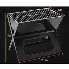 MIIKHI Portable Barbecue Grill Stainless Steel Folding BBQ Grill Desk Tabletop Smoker Grill for Picnic Garden Terrace Camping Travel Outdoor Cooking