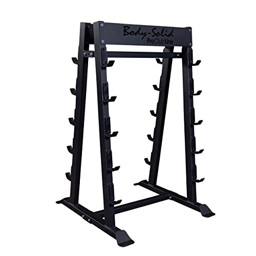 Body-Solid Pro Clubline SBBR100 Fixed Weight Barbell Rack Black
