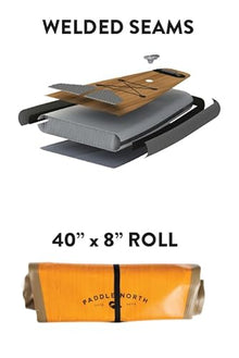 Paddle North 12'6" PORTAGER XL Inflatable Stand-Up Paddleboard Wood Grain