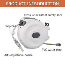 FENOKD Hose Reel-Outdoor Water Hosereel,Wall Mounted Retractable Garden Hose Reel,20+2M/30+2M/40+2M,with Automatic Same-Layer Pipe Drainage.30 Meters
