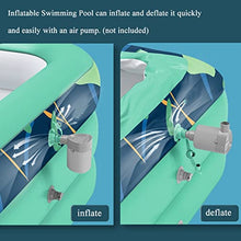 Inflatable Swimming Pool for Kids Adults Blow Up Pool, Family Inflatable Lounge Wading Pool for Outdoor, Backyard, Garden, Above Ground, Summer Water Party (Color : /Green, Size : 3.8m)
