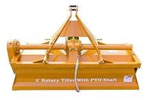 Sigma Heavy Duty 3 Point Hitch Rotary Tiller 5' FT 60" in. Work with PT I Tractor PTO Driven Gear Drive with Shaft Compatible with Non-Compact 24-45HP