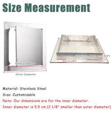 Oracra Waterproof Exterior Access Door Panel Lockable, Stainless Steel Inspection Hatch Crawl Space Door, Metal Attic Access Hole Cover for Valve/Wires(500x900mm/20x35in)