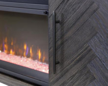 Modern Wood 65" Fireplace Console with Doors Entertainment Fully Assembled Brown