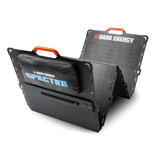 Dark Energy Spectre 200W Rugged Folding Solar Panel | IP67 Waterproof, 200 lb Crush-Proof, Flexible Cells, Chainable to 600W Array, Off-Grid Basecamp & Emergency Backup Power