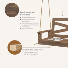 Porchgate Amish Heavy Duty 700 Lb Boardwalk Porch Swing W/Ropes (5 Foot, Warm Walnut Stain)
