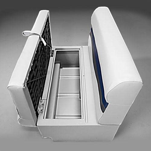 DeckMate Complete 90" Classic Pontoon Rear Seat Group CRG90 Gray Blue Charcoal