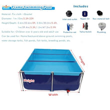 Outdoor Pool for Adults, 3 4 6 8 10 Ft Swimming Pools Above Ground for Backyard Garden Summer Water Party, Non Inflatables Family Pools, Container Pond, Water Storage Tank(Height 23in/60cm lxw 2x2m/8x