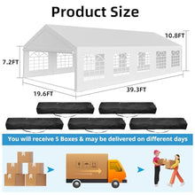 GarveeLife 20'x40' Heavy Duty Outdoor Party Tent with Removable Sidewalls and Waterproof Canopy White