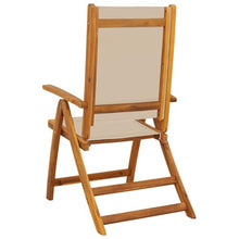 KUTYWEXFM 4 Pack Folding Acacia Wood Garden Chairs Taupe