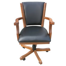 Hathaway Kingston 48-in Poker Table Armchairs Dark Oak