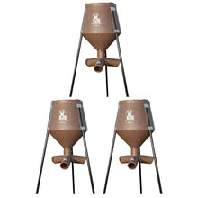 Boss Buck 200 lb Gravity Fed Tripod Feeder for Wildlife - Brown (3 Pack)