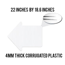 VictoryStore 22-Inch Blank Arrow Yard Signs Waterproof 4mm Corrugated Plastic White 250 Pack