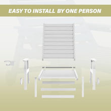 Tioline Pool Lounge Chairs Set of 4,HDPE Patio Lounge Chair Outdoor White