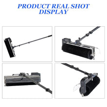 Solar Cleaning Roller Brush,Extendable Solar Panel Cleaning Brush Kit - 11.5/18.5/24.6Ft Long Reach Water Fed Pole, 23.6In Wide for Roofs, Vinyl Siding, Pools - 5.5M Effi,3.5M