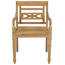 YITHOPI Batavia Chairs with Cushions 8 pcs Solid Teak Wood Patio Seating Deck Chair for Balcony Patio
