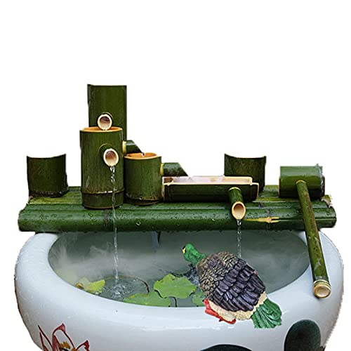 Water Features for The Garden Bird Bath Water Feature Pump Bamboo Fountain is Suitable for Decorating Fish Tanks,Stone Troughs,10(70Cm/27.5In)
