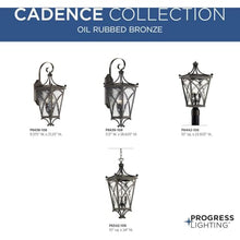 Progress Lighting Cadence Collection 3-Light Clear Water Seeded Glass Luxe Outdoor Hanging Lantern Light Oil Rubbed Bronze