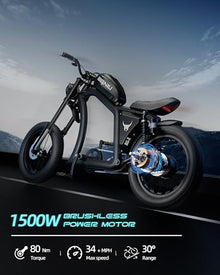 BIGNIU BG-X Electric Bike for Adults, 1500W Brushless Motor, 48V/31.5Ah, Front/Rear Turn Signal, Dual Suspension Ebikes (Dark Black)