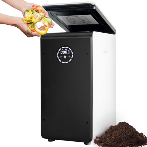 GEME World's First Bio Smart Electric Composter Kitchen, Turn Food Waste into Organic True Compost No Dehydration - 19L Compost Machine Electric Compost Bin