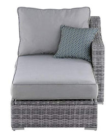 Elle Decor Vallauris Patio Outdoor Furniture Collection, Premium All Weather Wicker, Storage Sectional, Gray