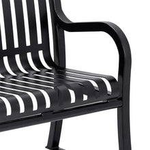 Norwood Open Air Series Premium Ribbed Bench with Back