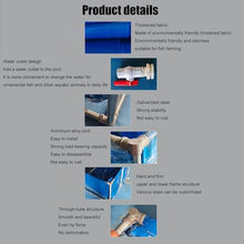 PVC Canvas Fish Pool Pond for Koi Fish Turtles Swimming, Aquarium Transparent Viewing Window Pool Pond with Drain Valve and Frame, Large Aquaculture Pool Temporary Holding Water Storage Tank