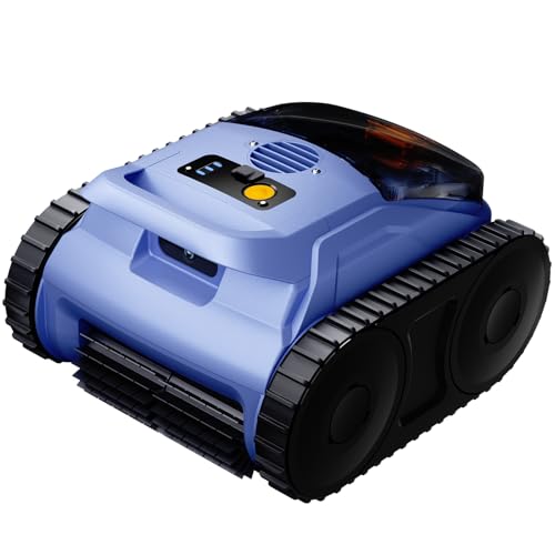 Cordless Robotic Pool Vacuum with Smarter Navigation & Track Drive, Dual 180W Brushless Motors, Wall & Waterline Climbing, 150-Min Runtime, for Inground & Above-Ground Pools up to 2,150 Sq. Ft.