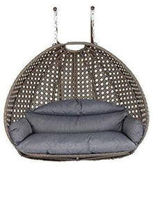 Elegant Double SEAT Wicker Swing Chair by Island Gale