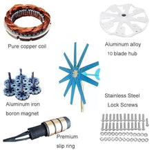 Eastnmythet Magnetic Levitation Wind Turbine 12000W with Controller, Blue 10 Blades Wind Turbine Generator Kit for Home, Farm, RVs, Boats,48V