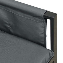WXGTBKPR 2 Piece Patio Dining Set with Anthracite Steel Garden Corner Sofa and Dining Table, Weather-Resistant Outdoor Furniture with Thickly Padded Cushions