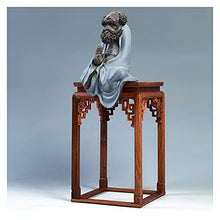 TOMYEUS Vase Bonsai Base Wooden Display Stand Base Square Wood Carved Flower Bonsai Base Shelf Flower Stand Ornaments Bonsai Base